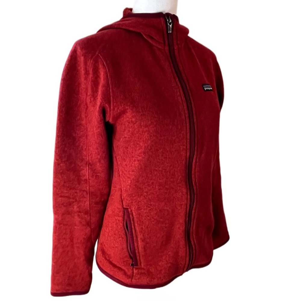 Patagonia Women"s Red Zipped Pockets Casual Long Sleeve Full Zip Hoodie Size XS - Picture 4 of 8